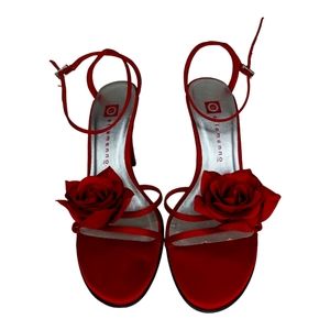 Ellemenno Red Rose Heeled Sandle